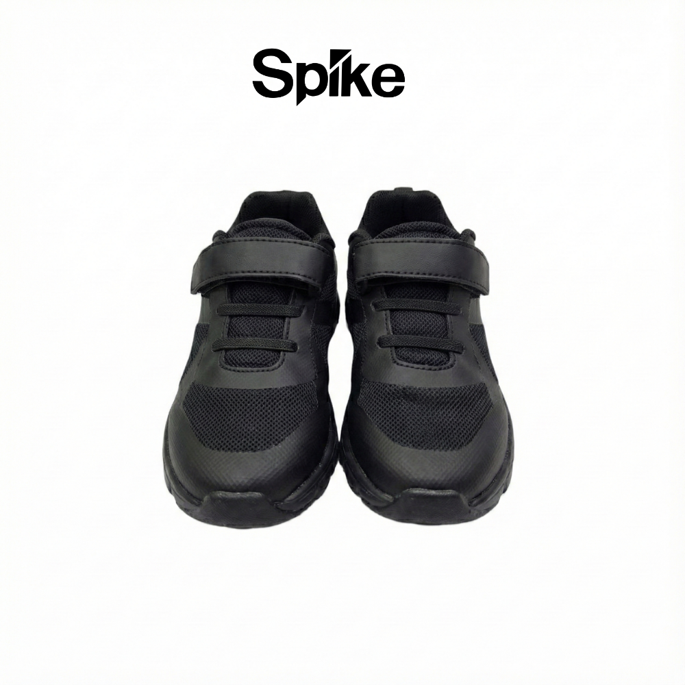 SPIKE Black School Shoes - Velcro