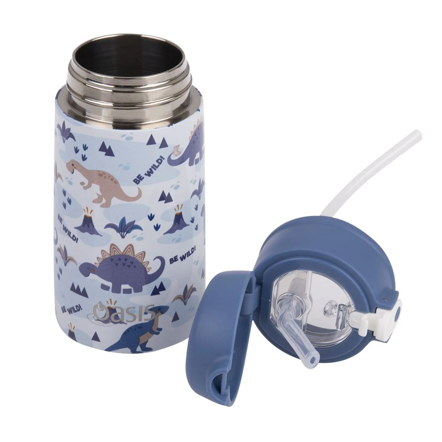 Oasis Kids Water Bottle with Sipper Silicone Straw 400ML (Dreamy Unicorns)