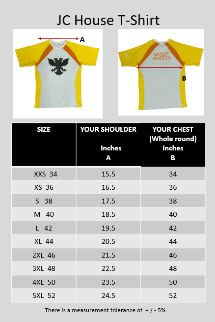 Raffles Institution Year 5-6 YELLOW House T-shirt (Bayley-Waddle)