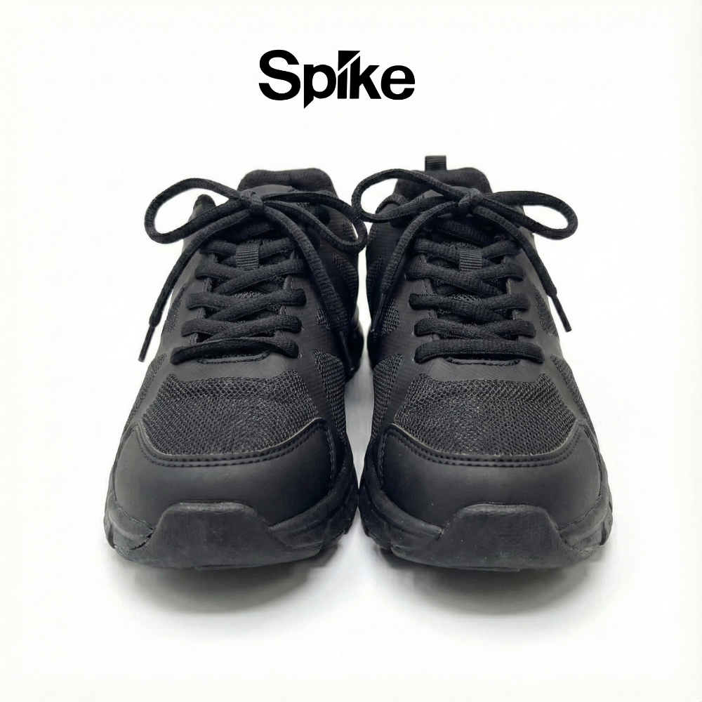 SPIKE Black School Shoes - Lace