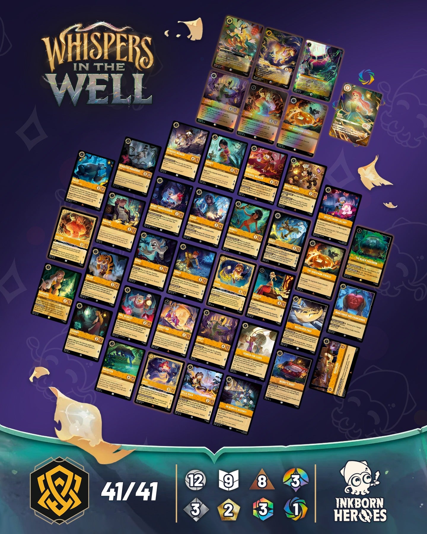 Disney Lorcana - Set 10 - Whispers in the Well - Sleeved Booster Pack