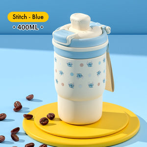 Thermal Insulated Cup w Straw (LOTSO/Stitch/Mickey)