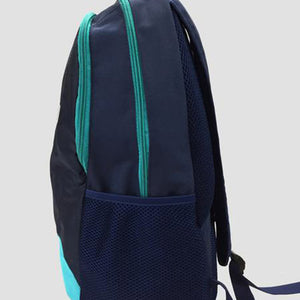 Teal school bag side view